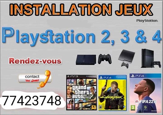 Installation de tout les jeux et tous les programmes Playstation 2,3 ,4 $$