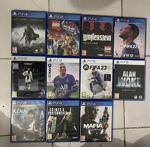 Jeux PlayStation 4 et 5 en excellent état à vendre