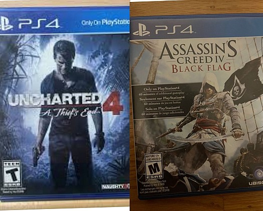 CD Jeux PS4 - AC Black Flag et Uncharted 4 - Prix avantageux