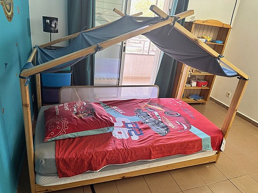 Lit Cabane en Bois Massif pour Enfant