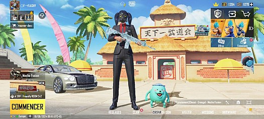 Compte PUBG Mobile avec toutes les tenues et accessoires + M4 Glacier et AKM Dragon + voiture de luxe Bentley
