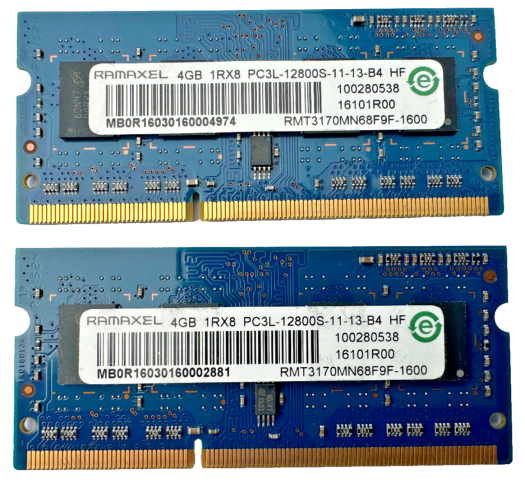 RAM DDR3 4Go - type Ramaxel DDR3L PC3L-12800