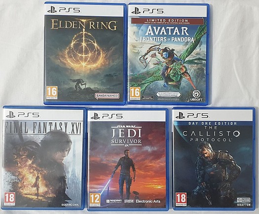 Lot de 5 jeux PS5, comme neufs