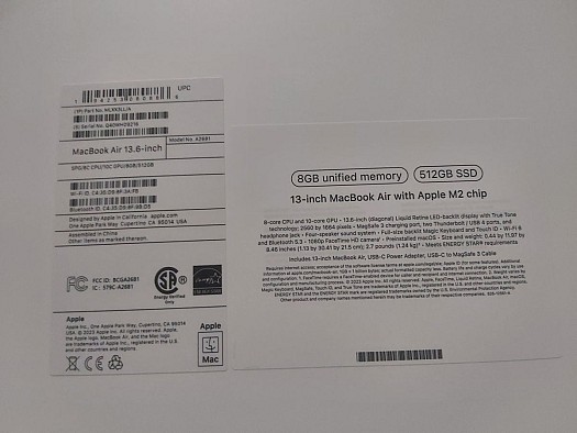 Macbook Air M2 neuf, importé des États-Unis, prix négociable