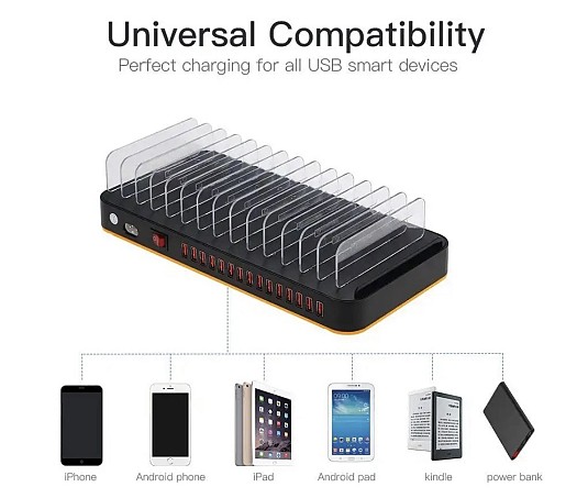 Station de chargeur USB 15 ports