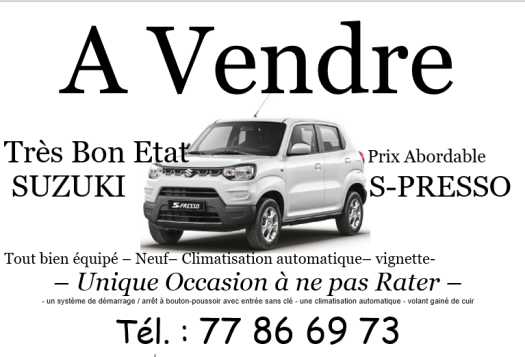 Suzuki S Presso 2018 en excellent état