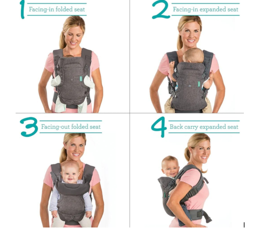 Porte-bébé Flip 4-en-1 confortable et pratique