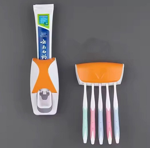 Porte brosse à dents +distributeur de dentifrice