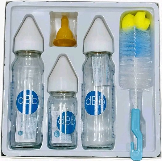 Coffret de 3 biberons DBB disponibles en verre