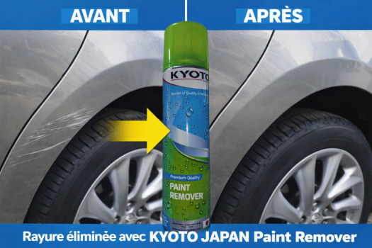 Efface-rayures KYOTO Japan pour carrosserie - Résultat visible avant/après