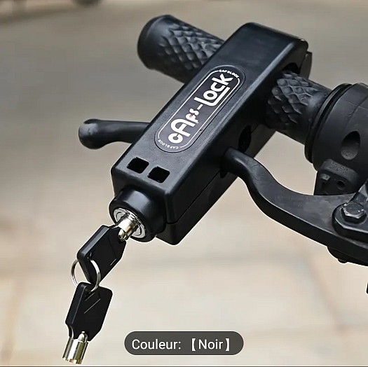 Antivol moto/vélo en ABS, léger et portable, avec 2 clés incluses