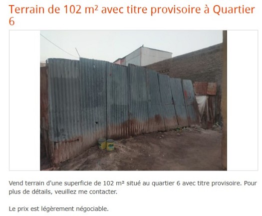 Terrain stratégique avec titre provisoire à Q6