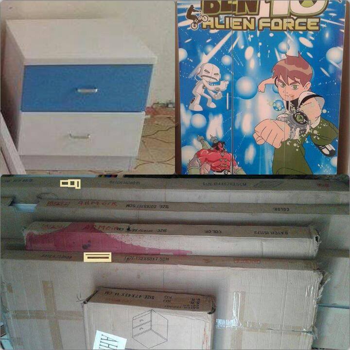 Armoire et chevet de table pour enfant