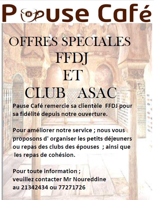 Offres speciales FFDJ et club ASAC