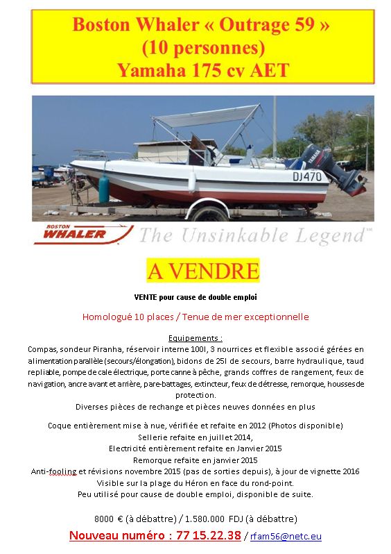 Bateau "BOSTON WHALER"