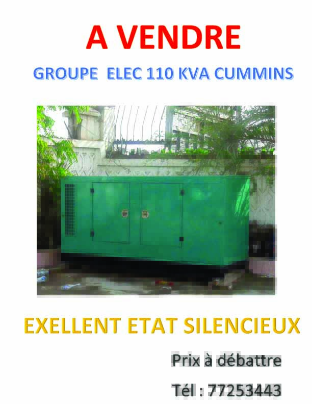 Groupe ELEC 110 KVA CUMMINS