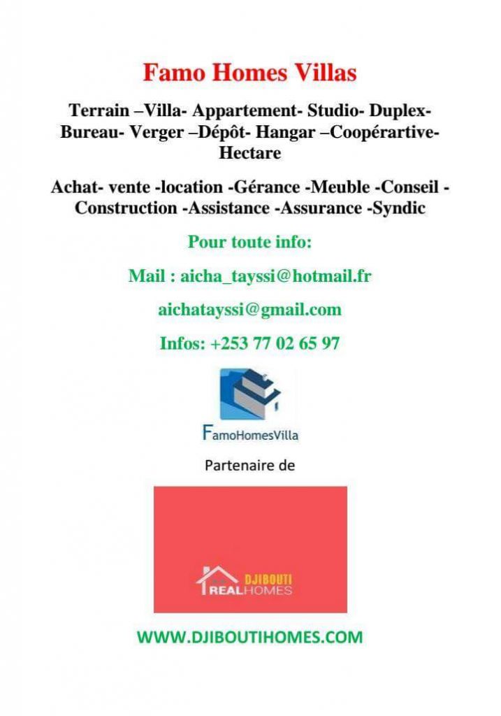 Agence immobilier a Djibouti