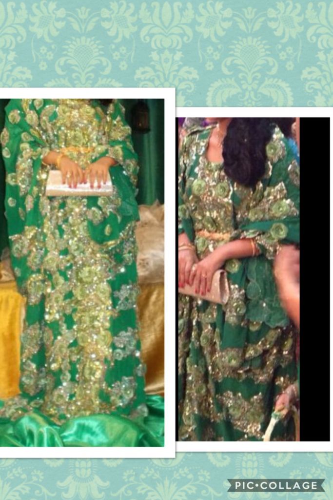 Boubou vert pour mariage