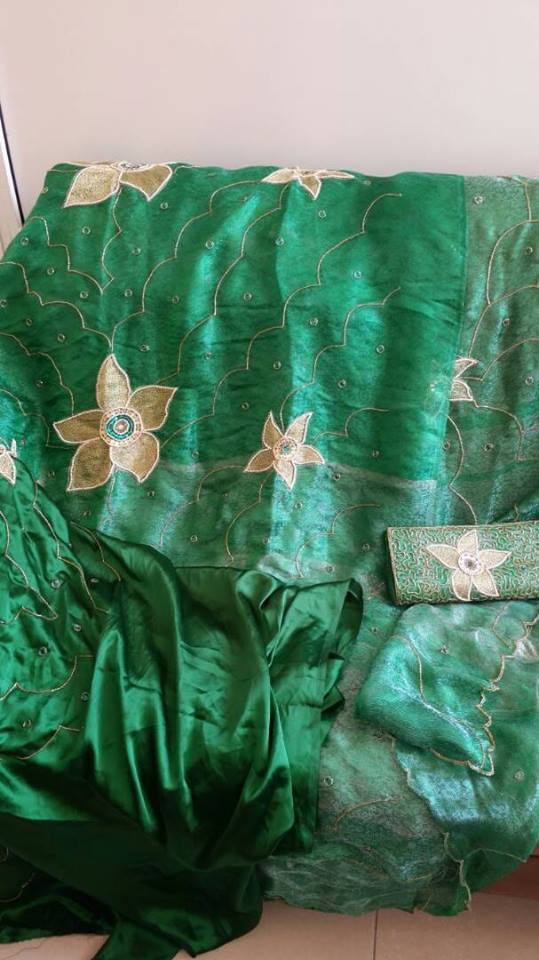 Boubou vert de mariage