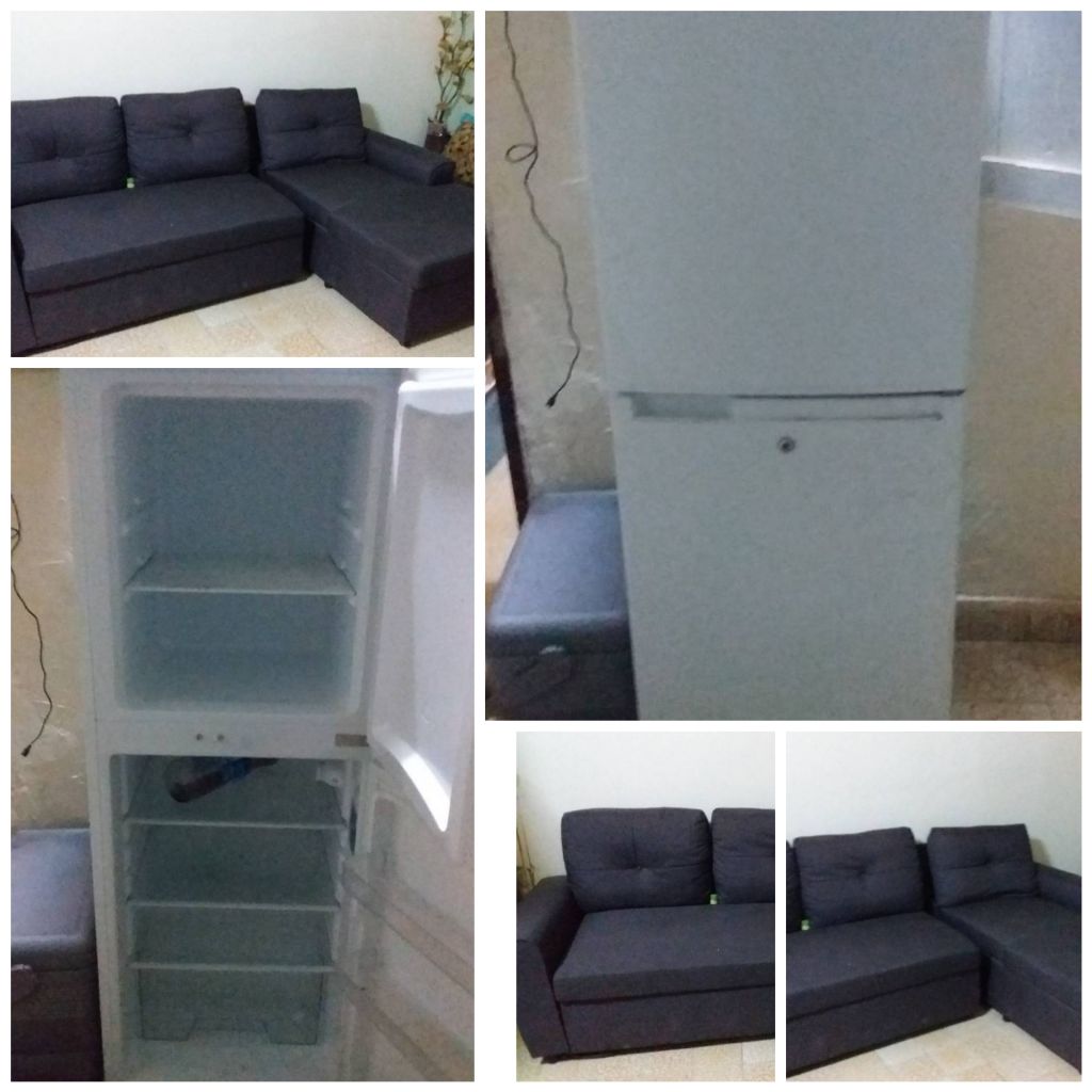 Meuble de salon et frigo peu utilisé
