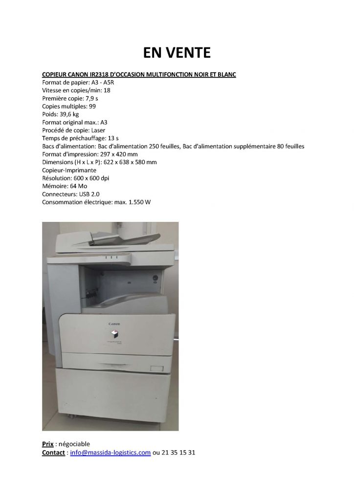 Copieur Canon IR2318