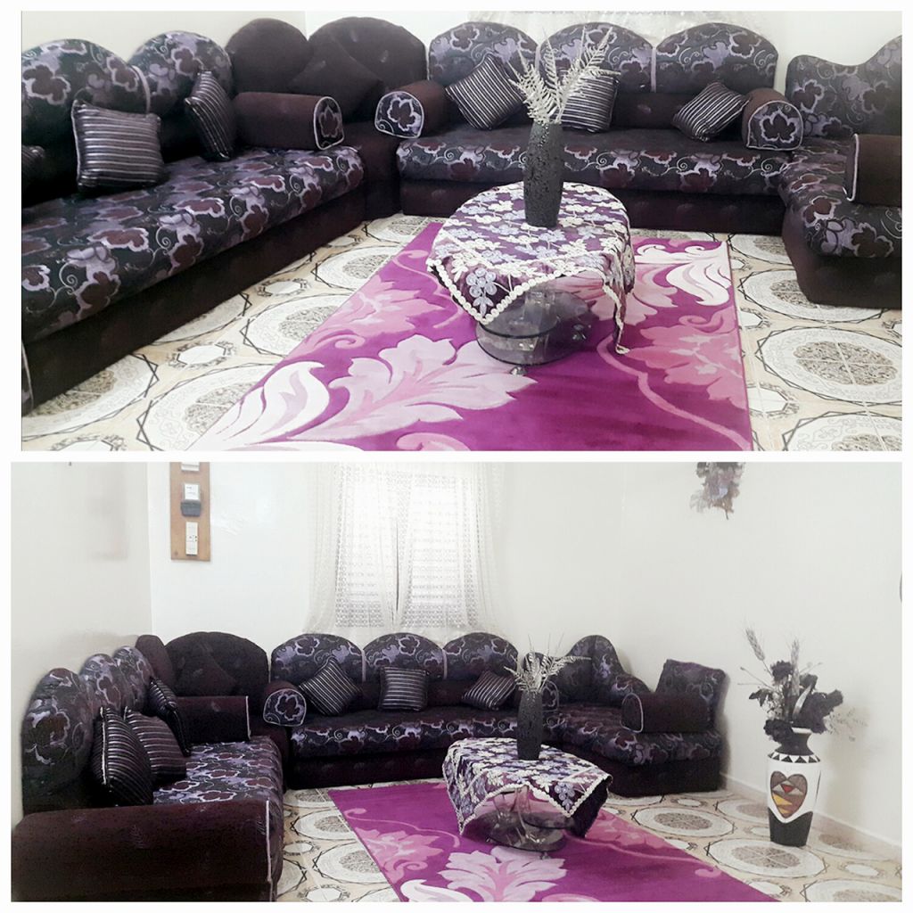 Salon U avec tapis